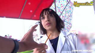 פלייש DEL MERCADO - #מאַטילדע Ramos - הייס Colombiana בלאָוז און טאָכעס פאַקינג מיט אַ באָכער אַז זי נאָר באגעגנט